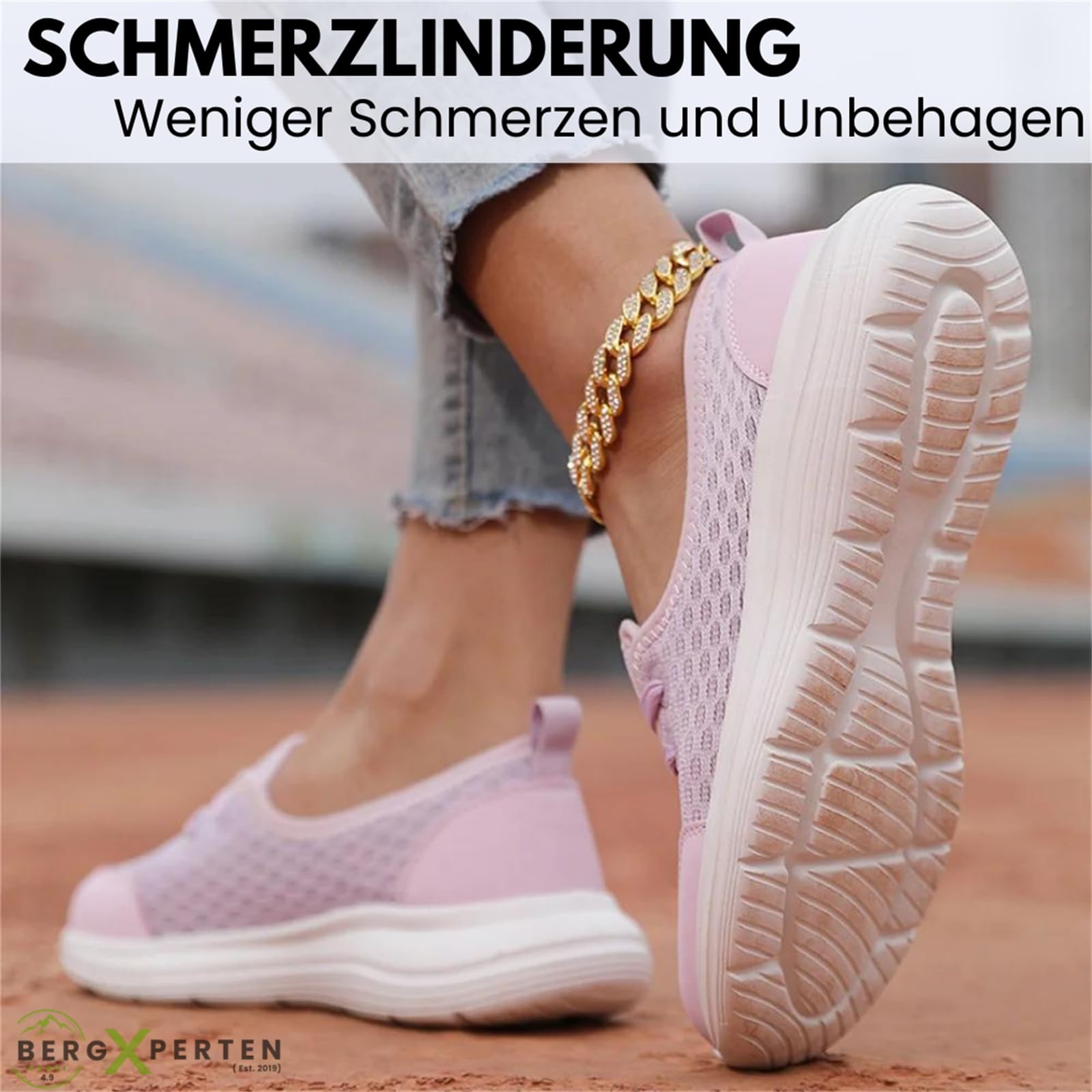 MEIION OrthoErgo ergonomische schmerzlindernde Komfortschuhe das Original Damen Walkingschuhe Atmungsaktiv Sneaker - Freizeitschuhe Fitness Outdoor rutschfest