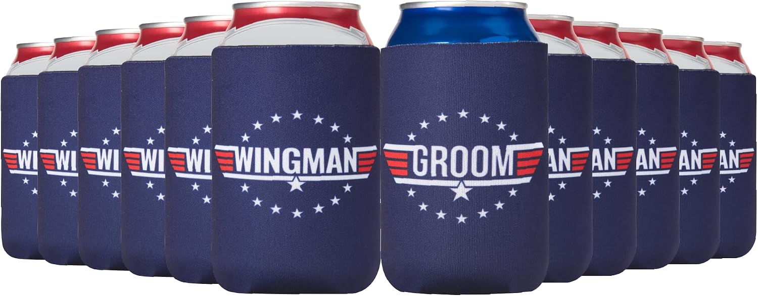 Bachelor Party Favors Can Coolers (12 pack) Groomsman Gift for Wedding I Team Groom Gifts | Wedding Party Favors