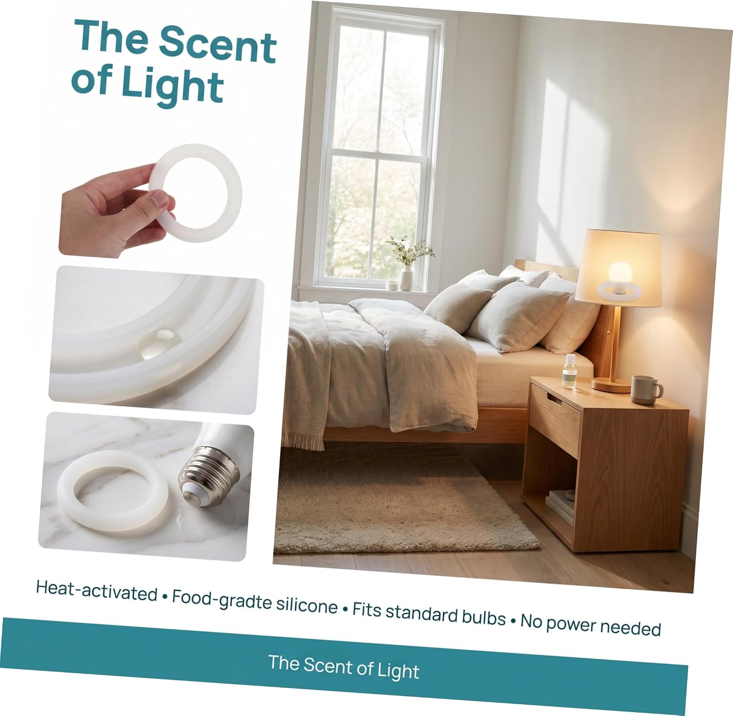 2pcs Silicone Fragrance Ring for Light Bulb Sockets