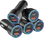 USB C Car Charger[5Pack], Bangfun 36W Dual Port 12V USB Car Charger PD&QC 3.0 Fast Charge Car Phone Charger Cigarette Lighter Adapter for iPhone 15 14 13 12 11 Pro Max,Samsung S24/A15/A53, Pixel 6 7