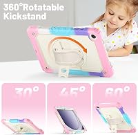 SEYMAC Samsung Galaxy Tab A9 Plus 11" (2023) Védőtok - 360° Forgatható Állvány, Kézpánt, Vállpánt, Tolltartó, Beépített Képernyővédővel - Te 3