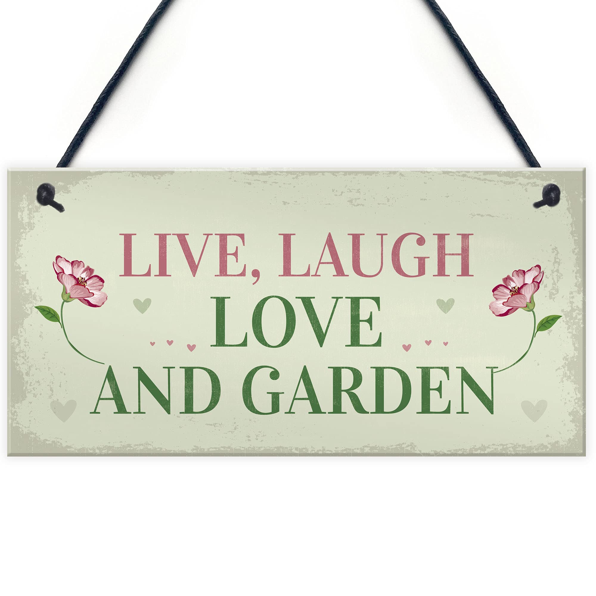 Red Ocean Decor Sign For Garden Novelty Garden Shed Summer House Hanging Floral Sign