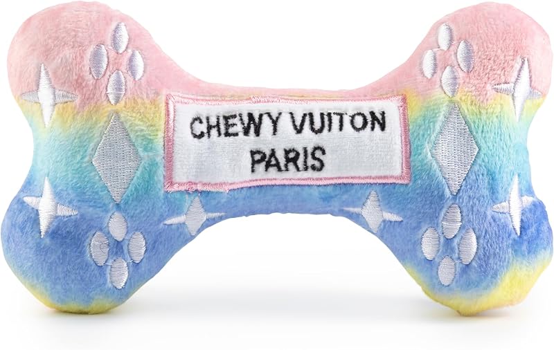 Brinquedo de Pelúcia para Cães Chewy Vuiton Bone com Apito Haute Diggity Dog HDD-119-LG