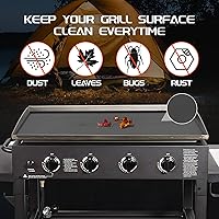 Vista 3 de Alfombrilla de silicona para parrilla Blackstone de 36 pulgadas, cubierta de silicona resistente de grado alimenticio, accesorios para parrilla