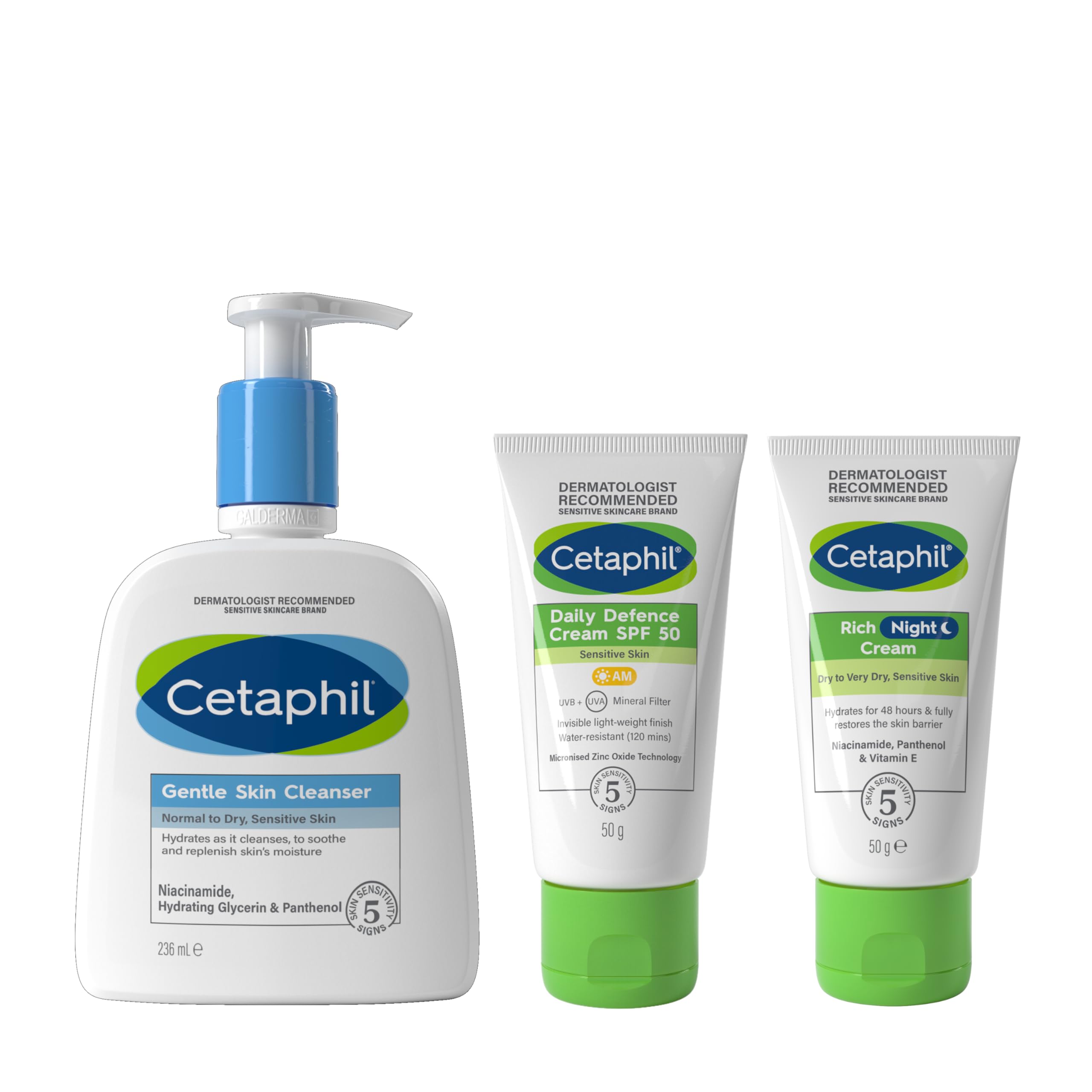 Daily Defence SPF for Sensitive Skin, SPF 30 Moisturiser/SPF 50 Mineral Sunscreen