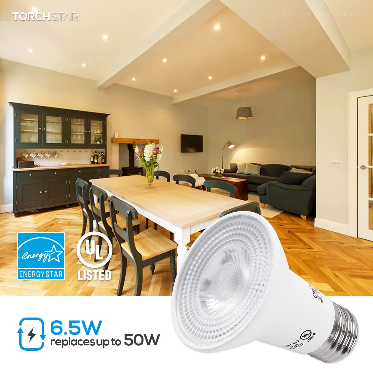 Torchstar 4 Inch Classic White Recessed Light Trim, Metal Step Baffle Trim Fit Halo Juno Remodel Recessed Housing 4 Inch Can Light Trim For Par16 Par20 Br20 White Pack Of 6