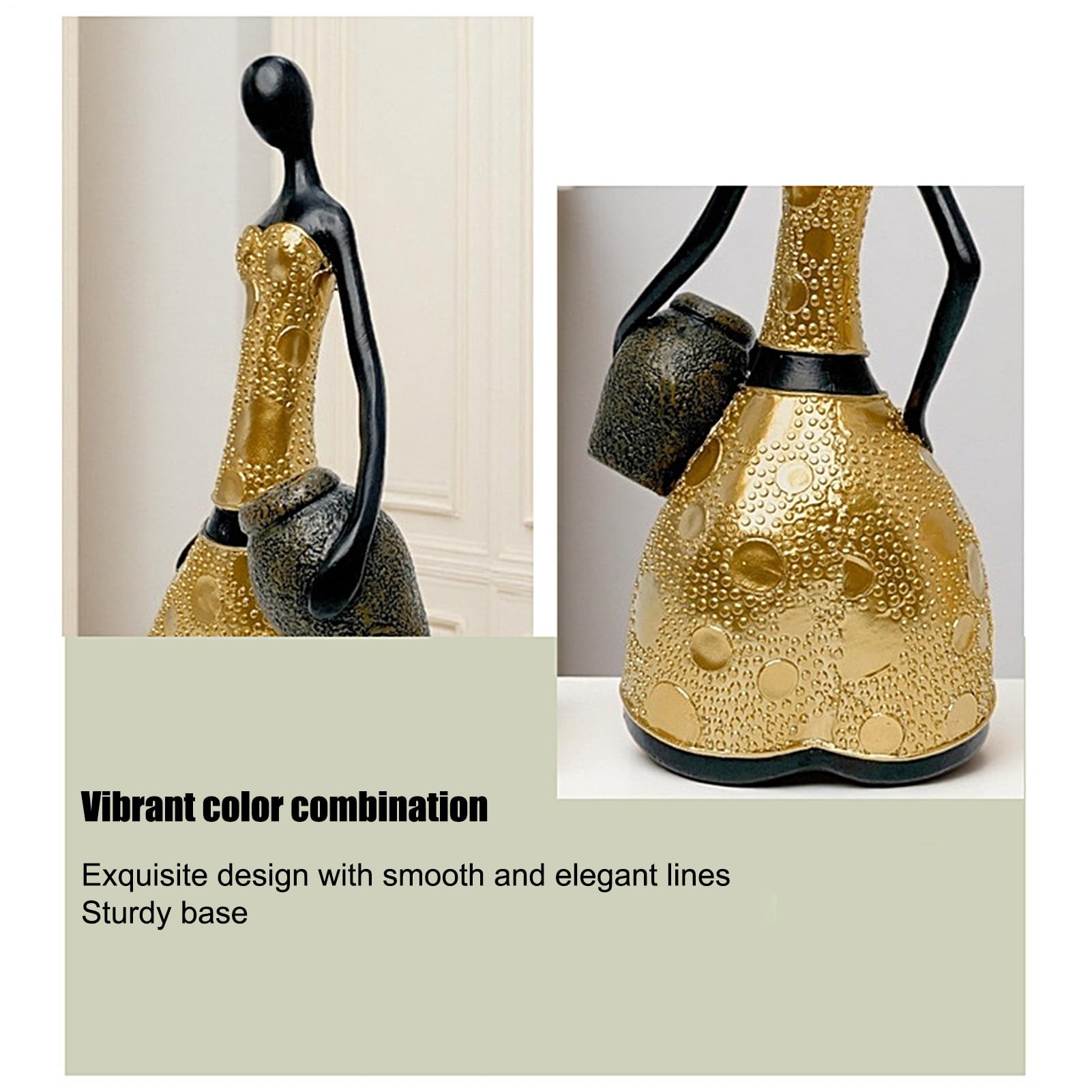 Scultura Astratta Ornamenti Personaggio con Vaso