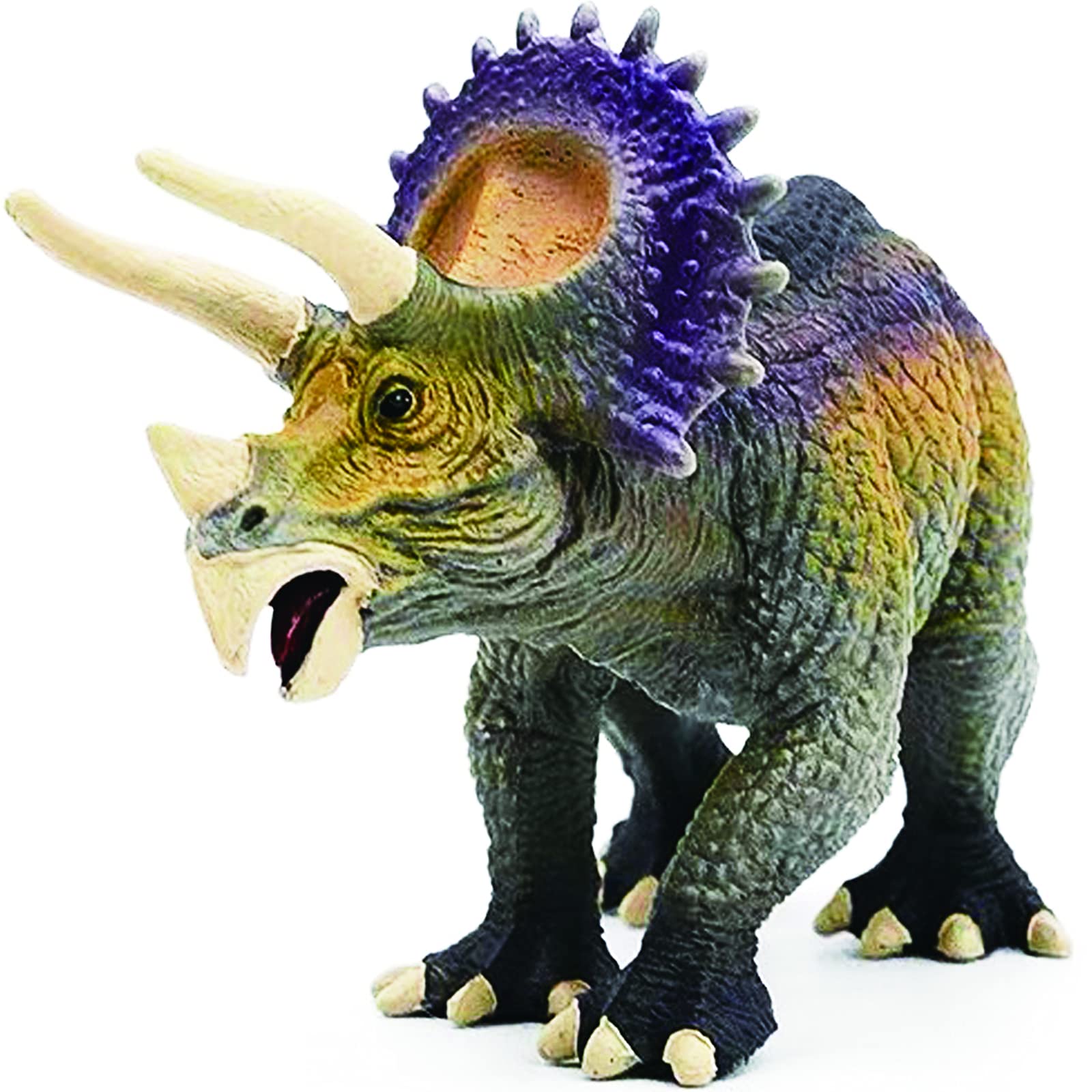 Gemini&Genius Dinosaur World Toys Triceratops Action Figure Realistic Dinos Figurine Storytelling, Birthday Cake Topper, Role Play, Collection for Kid 3-12 Years Old