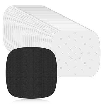 AIEVE Air Fryer Accessories for Ninja Foodi Grill Air Fryer, 100 Pcs Perforated Air Fryer Liners and 1 Pa