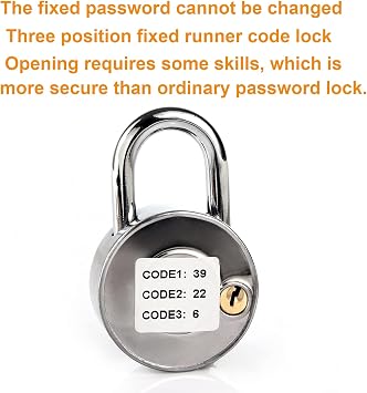 Combination Padlocks with Key - Dial Locks for School,Gym, Toolbox,Employee and Case,Work Lockers