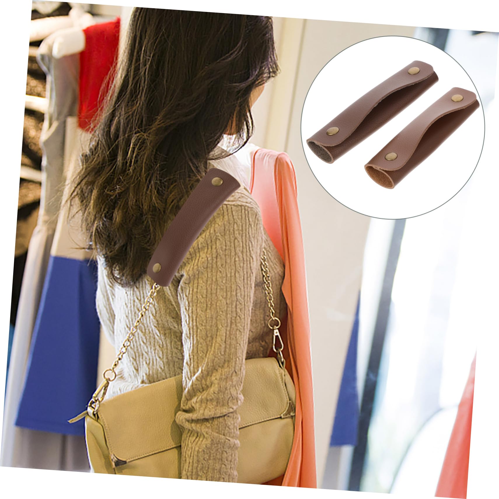 Ipetboom 5 Series Cubierta De La Manija del Equipaje Funda para Asa De Equipaje Protector del Asa del Bolso Canvas Bag Asas para Maletas Manga del Mango De La Maleta Cuero PU 4 Piezas X 5