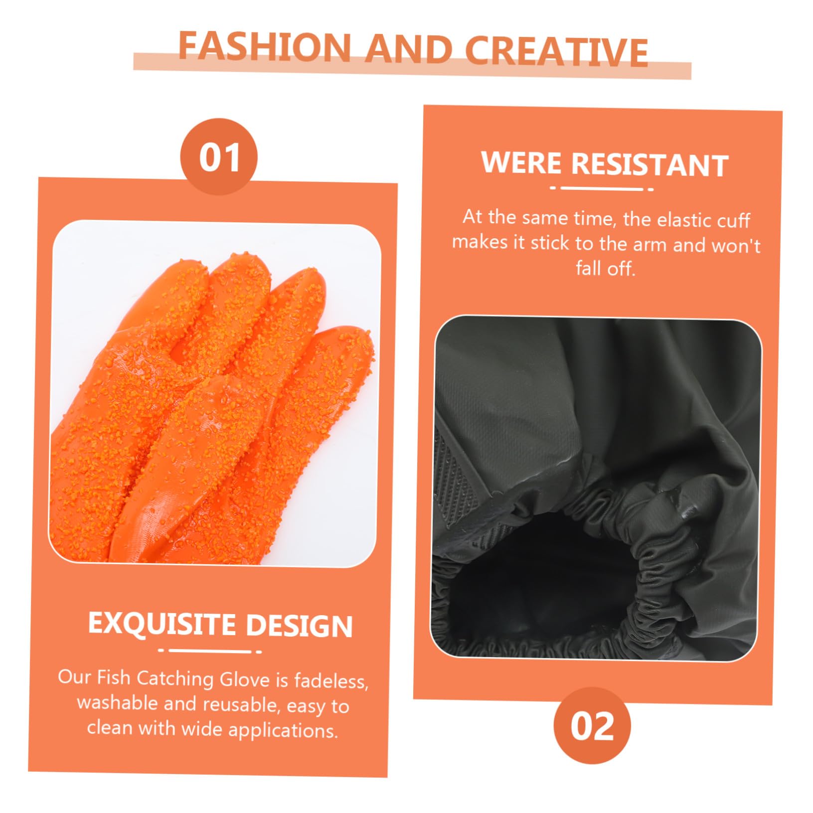 3 Pares Guantes Impermeables Largos para Pesca y Jardinería Reutilizables Ligeros y Resistentes con Cómodo y Diseño Portátil para Uso Diario Acuarios y Estanques