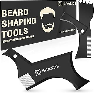 Beard Shaper Kit - Premium Lineup and Guide Tool for Precise Beard Shaping & Styling - With Beard Pencil