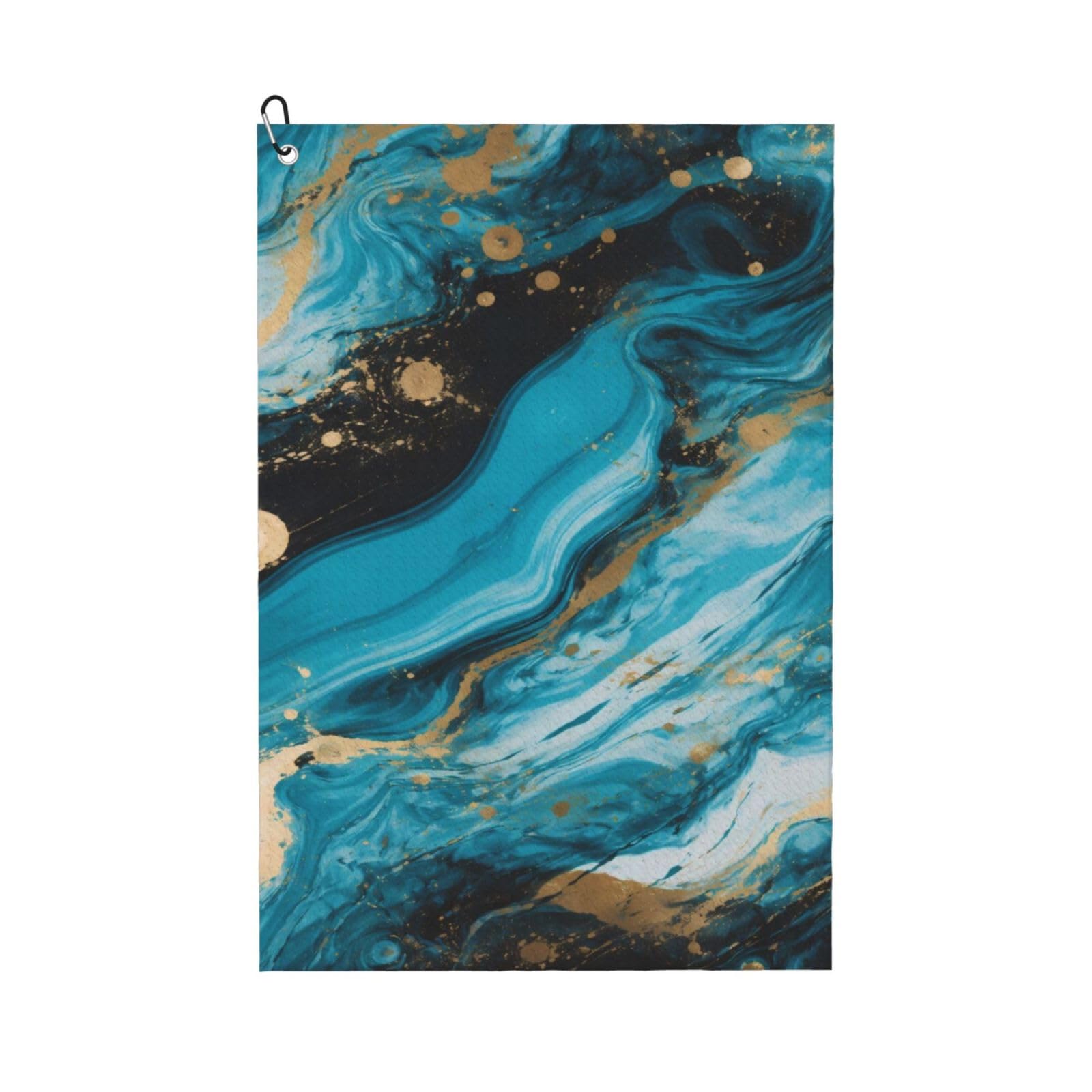 BSDFGSDD Turquoise Blue Gold Marble Golf Towel 24 x 16 inches
