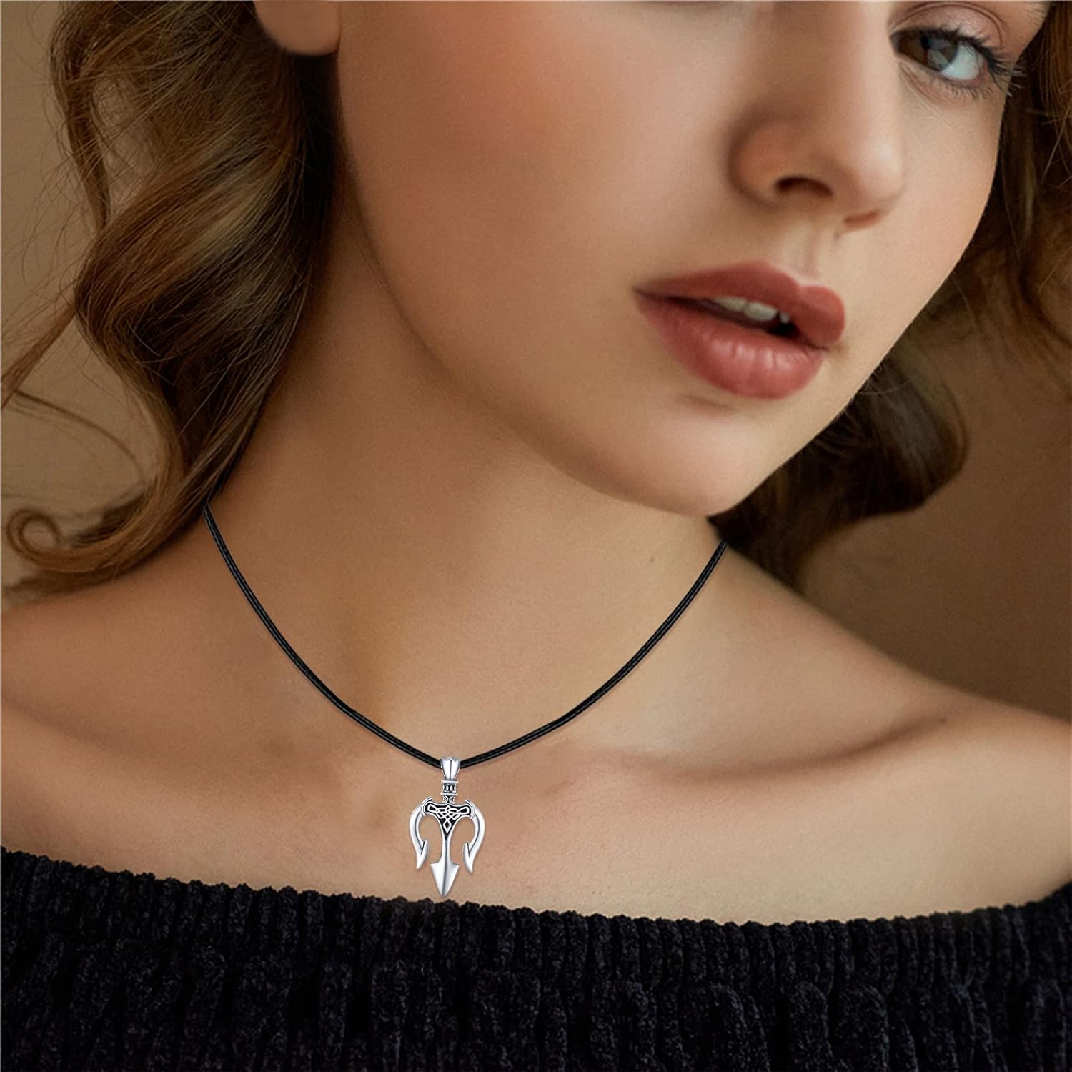 MEDWISE Poseidon Trident Necklace 925 Sterling Silver Trident Pendant Necklace Ancient Greece Amulet Jewelry Gift for Men Women Sailor - Image 5