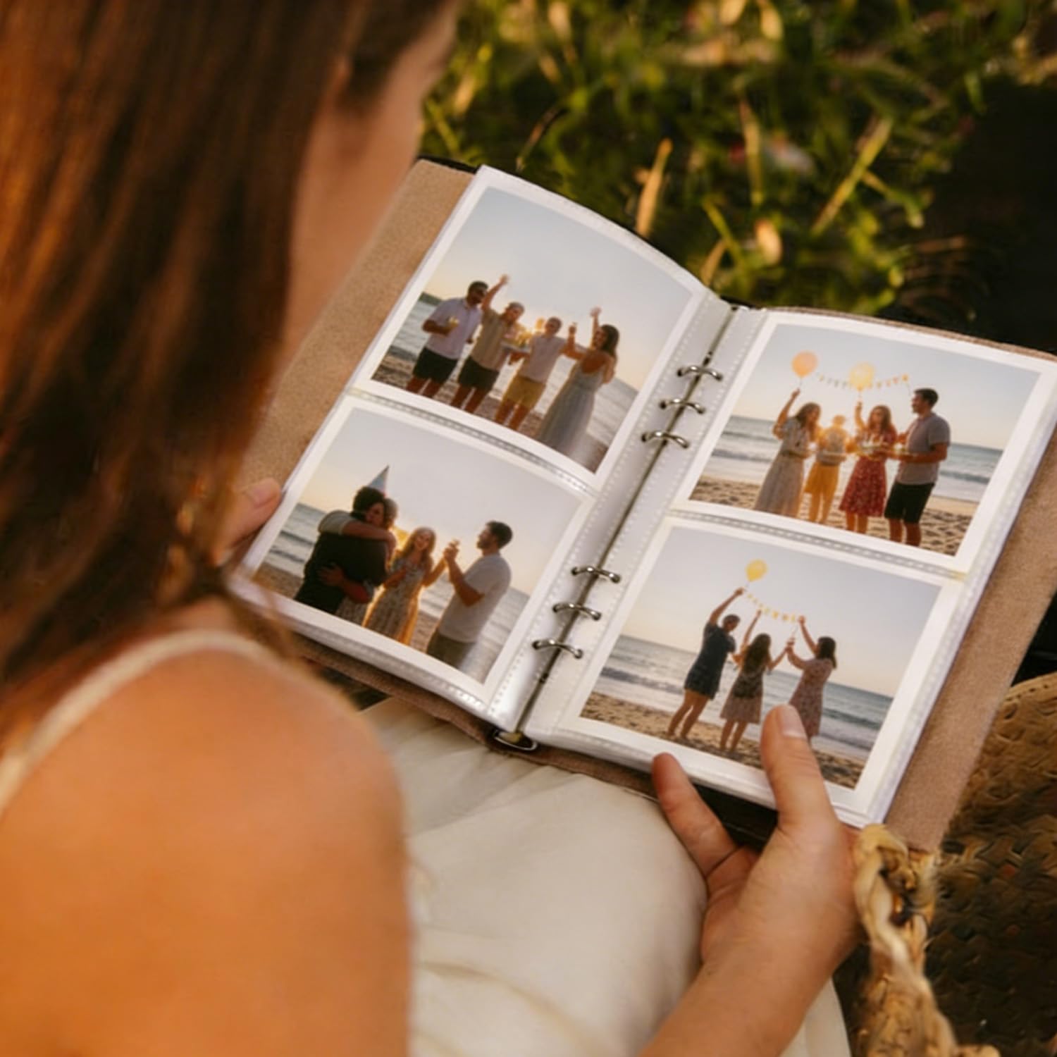 Mactto Album fotografico in pelle artificiale, 10 x 15 cm, 200 foto con raccoglitore ad anelli, con 10 fogli di carta da scrivere, per viaggi, famiglia, matrimoni, bambini, laurea, ultrasuoni, album