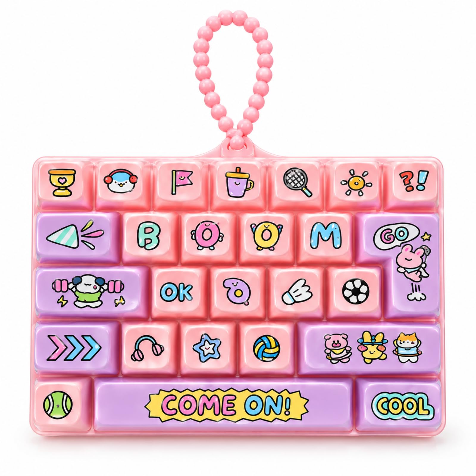Buuraqq Click Silent Keyboard Fidget, 26-Key Tactile Sensory Pad for Desk and Travel