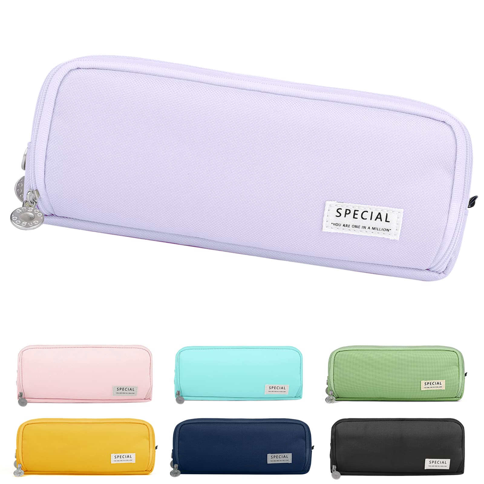 Yordawn Nylon Pencil Case Large Pencil Cases For Girls Boys Big Capacity Pouch With 3 Compartments School Stationary Office Storage Makeup Bag For Kids Teenage Adults Women Men,Purple,Pink,Modern (B0BN1HMGBG) Amazon Price History, Amazon Price Tracker