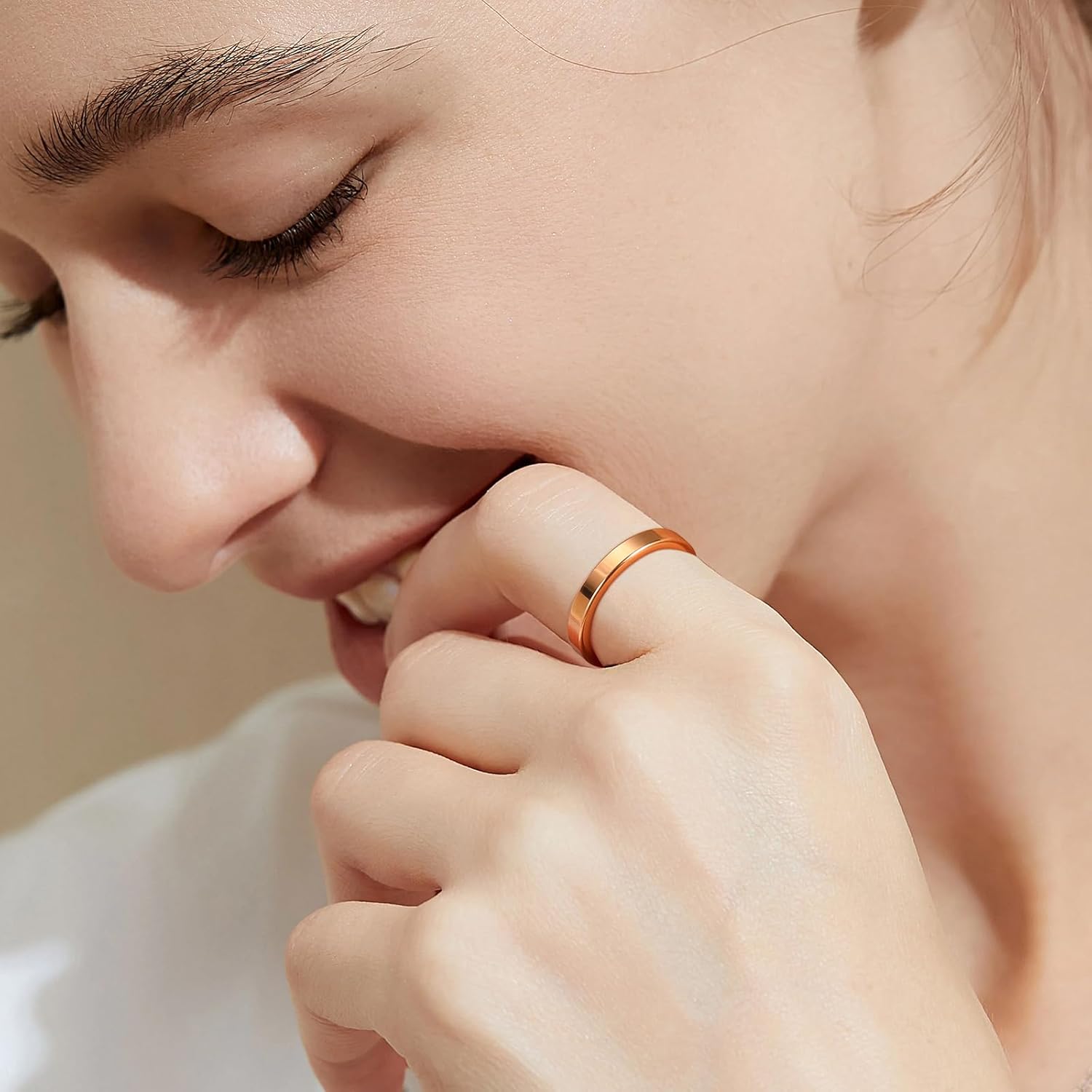 Vakki Tungsten Wedding Rings for Women Silver/Gold/Rose Gold/Black 3mm Flat Comfort Fit Stackable Band Ring, High-polished finish & Non Tarnish