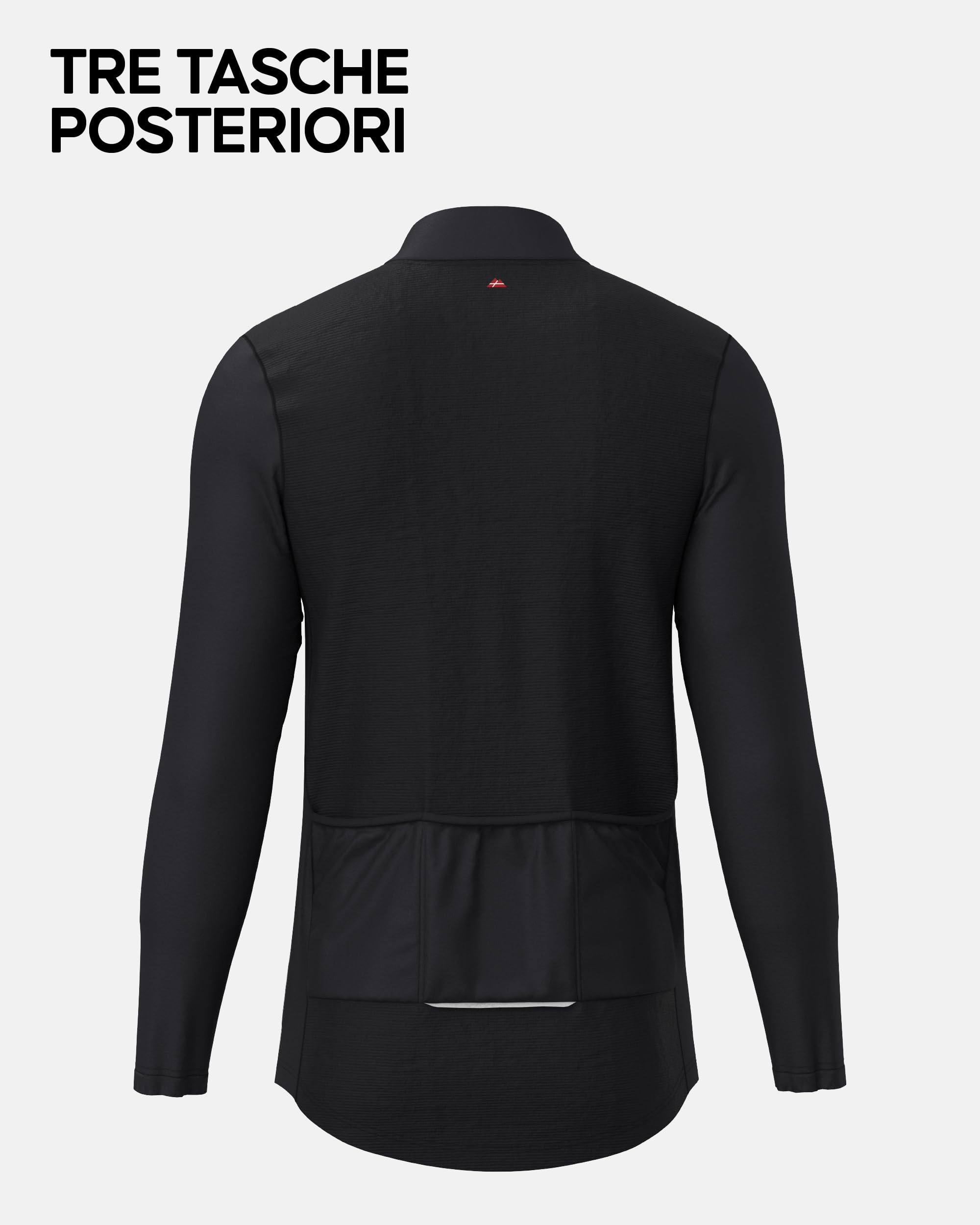 DANISH ENDURANCE Maglia da Ciclismo a Manica Lunga, Traspirante, Quick Dry, Tasche Posteriori, Dettagli Riflettenti, da Uomo