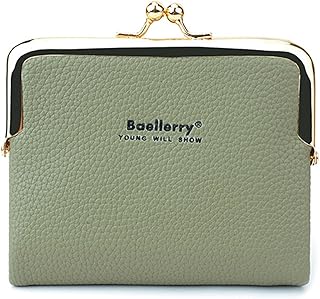 Cartera de moda para mujer, monedero corto para organizar, llaves y cartera, verde claro, Mass Beauty