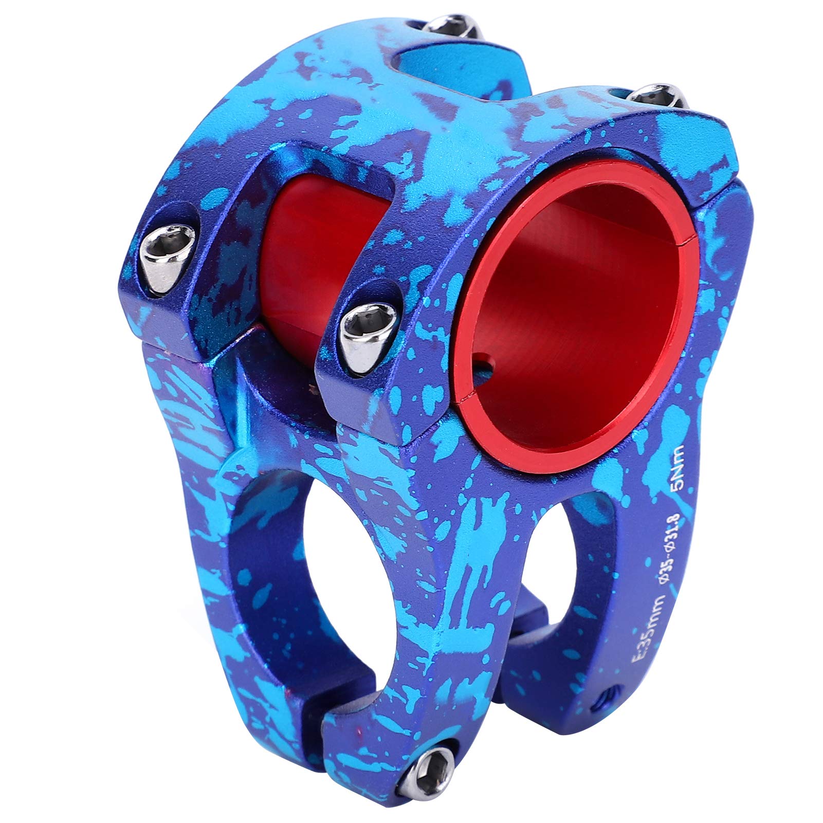 Mozzo Manubrio Mtb CLKPEN Attacco Manubrio MTB In Lega Di Alluminio 31.8 * 45mm Gambi Da Bicicletta Corto Da Per Bici Da Strada,BMX,Ciclismo,Blu Attacco Manubrio 31.8