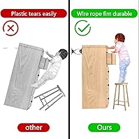 Vista 4 de Furniture Anchors Anti-Tip Kit (6 Pack)- Furniture Straps for Baby Proofing, Secure 400 lbs Cabinet Prevent Falling Prevention Strap, Wall Anchor