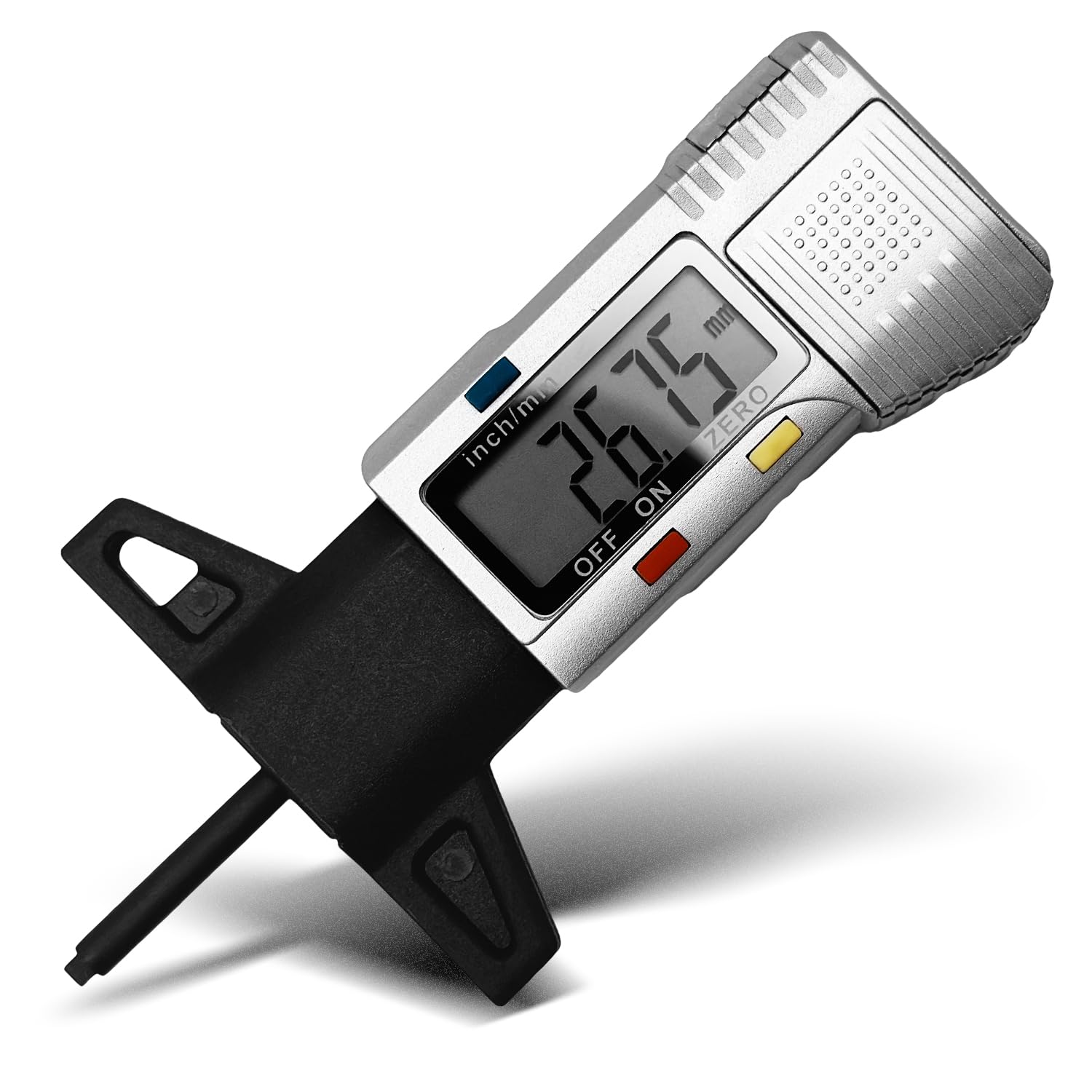 MIB Digitale Reifen-Profillehre für PKW & LKW Nr. 615/3 | Reifenprofilmesser | Tiefenmesser aus Kunststoff | Profiltiefenmesser für Autoreifen | Messwerkzeug | Messbereich 30mm | inkl. Batterie & Etui