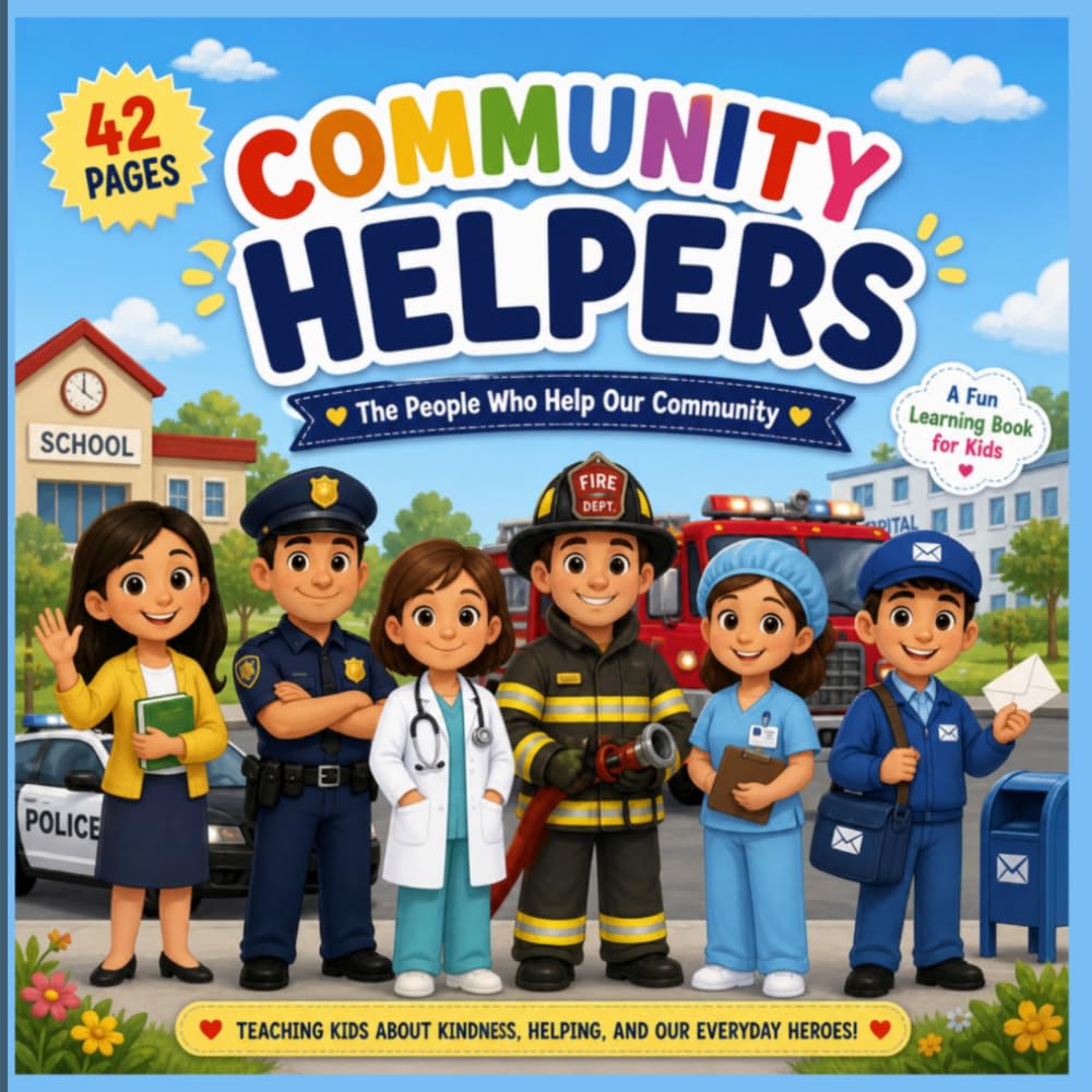 Community helpers: Activity book for kids