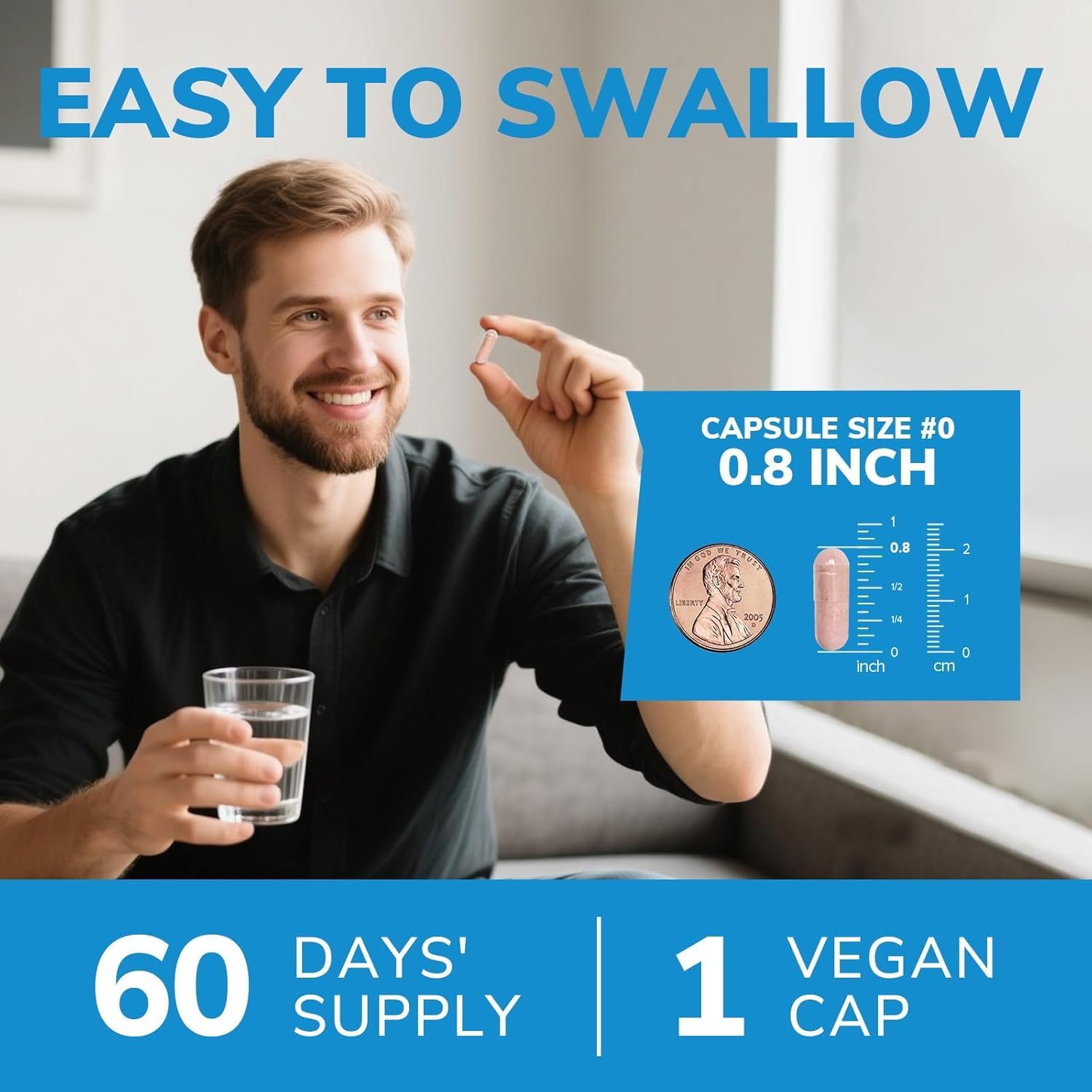 Probiotics for Men, 70 Billion CFU 15 Strains, Selenium, Enzymes, Saw Palmetto, Cranberry for Digestive, Gut, Immune, Prostate & Urinary Tract Health, Shelf Stable, 60 Capsules - Image 6