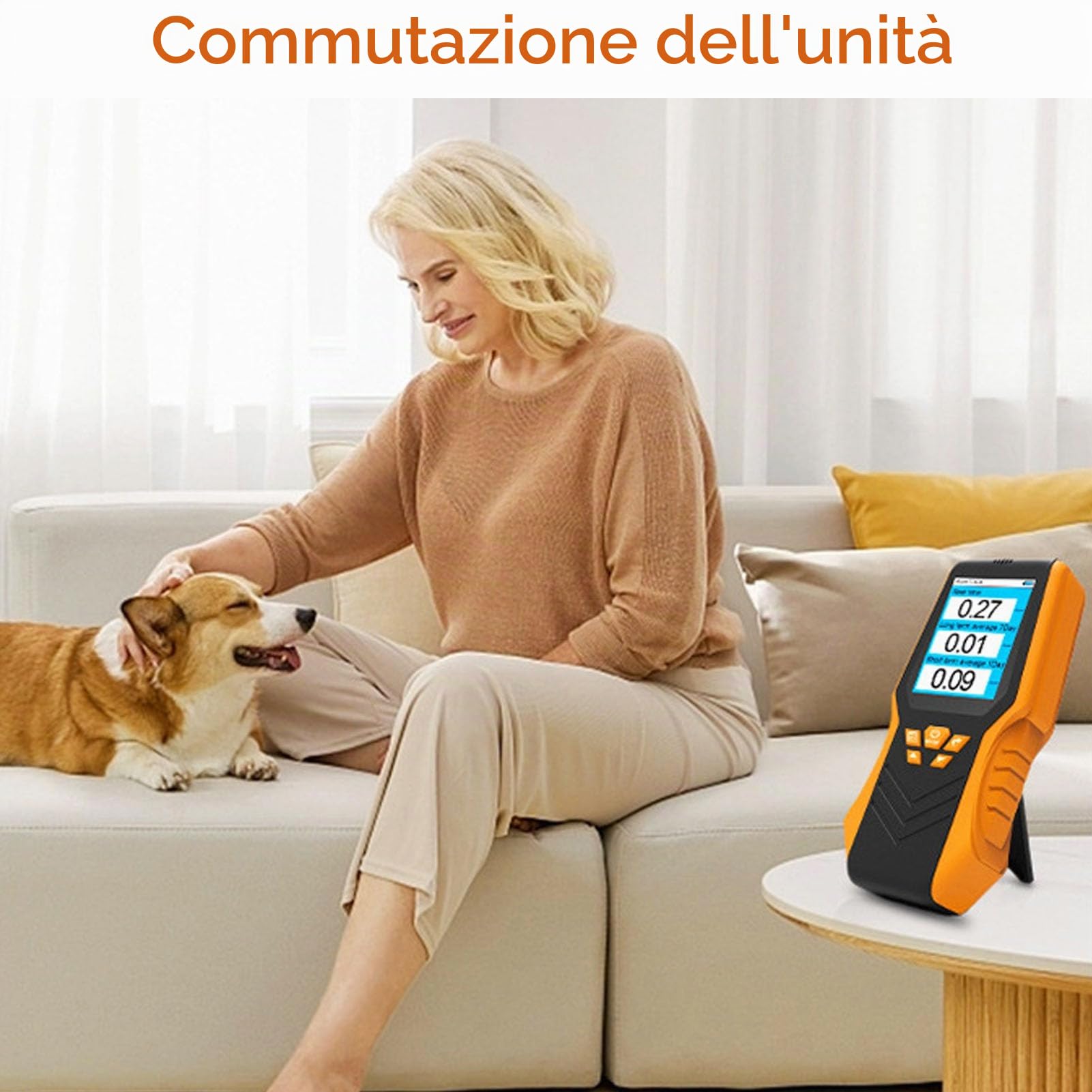 Radon Detector Accurato in Tempo Reale LCD Display Kit di Prova Scolastico Domestico Portatile