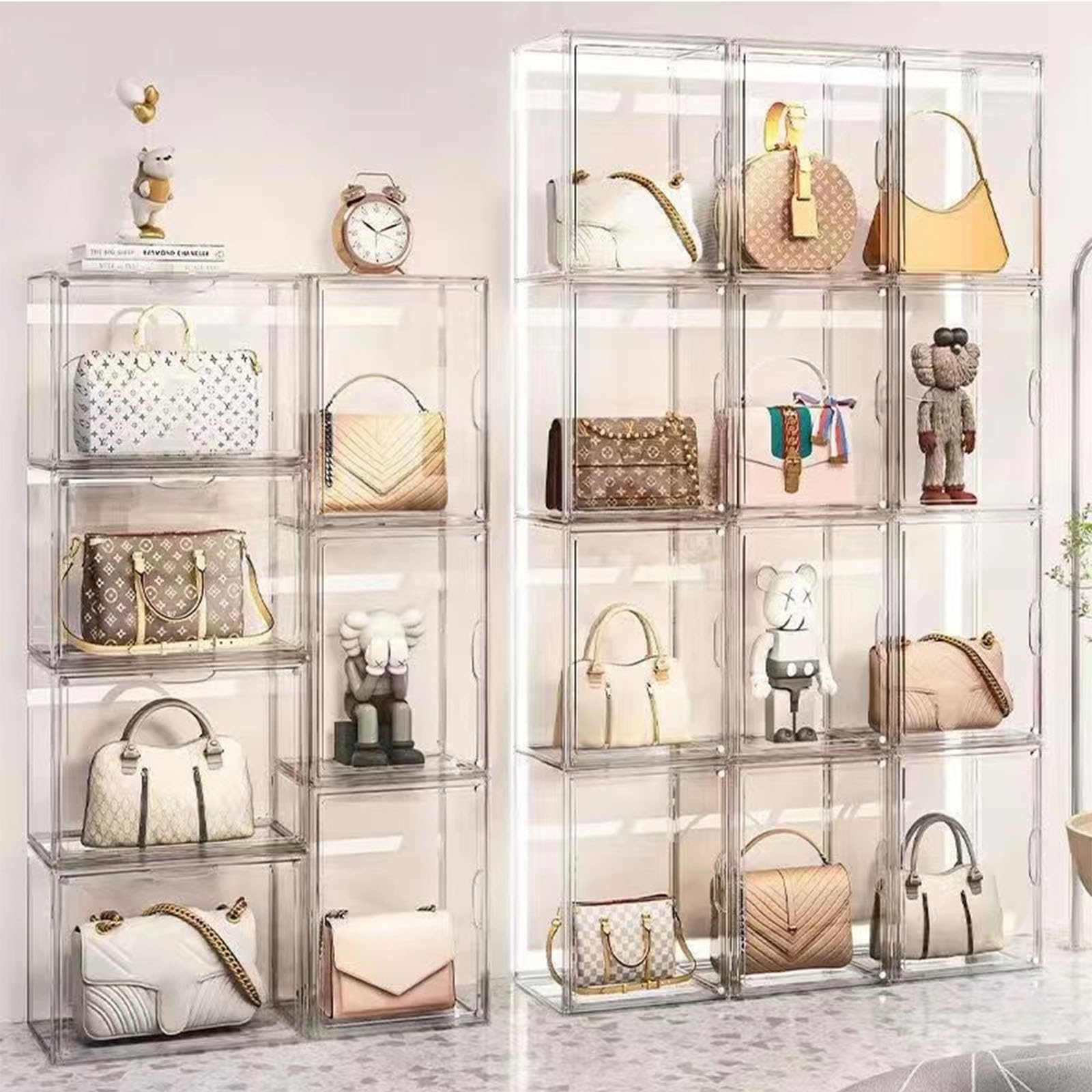 Boîte Vitrine Plexiglas Transparente Avec Porte Magnétique Pour Poupées 17 Cm Et Figurines – Protection Anti-Poussière