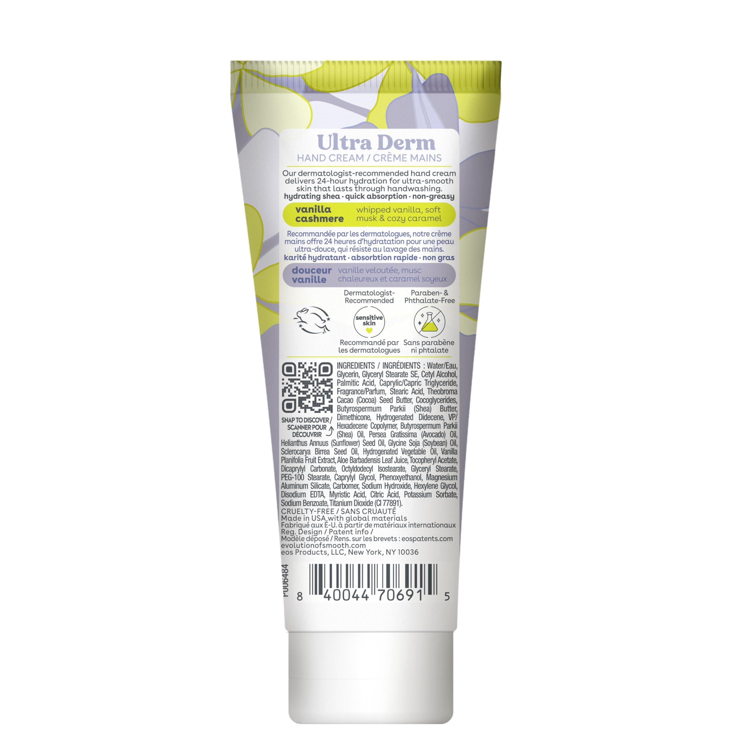 eos Shea Better Hand Cream - Coconut Hand Lotion and Skin Care | Instant Hydration + Lasting Protection | 2.5 oz: Vanilla Cashmere 2.5 Fl Oz (Pack of 2)