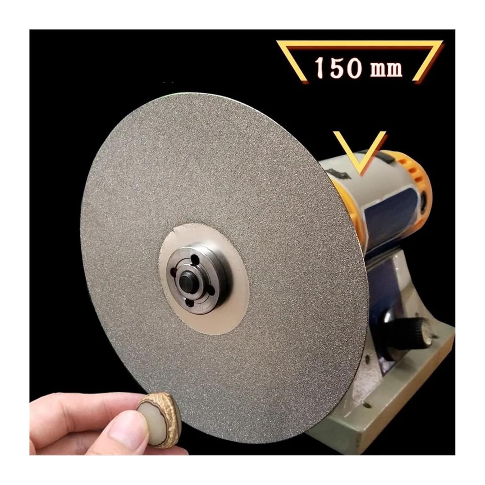 6inch Inner Hole 12.7mm Lapidary Grinding Polishing Wheel Disk Grit 60-3000 Diamond Coated Flat Lap Tool(320)