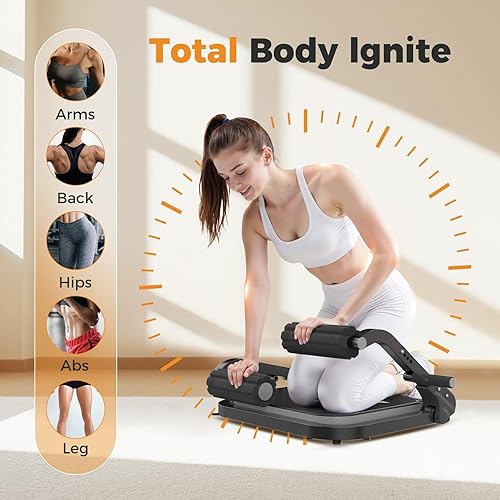 Miniatura 8 de Ab Machine,Sit Up Exercise Equipment& Core Machine, Workout Equipment,Adjustable Ab Trainer with 3 Resistance Levels and Removable Auxiliary
