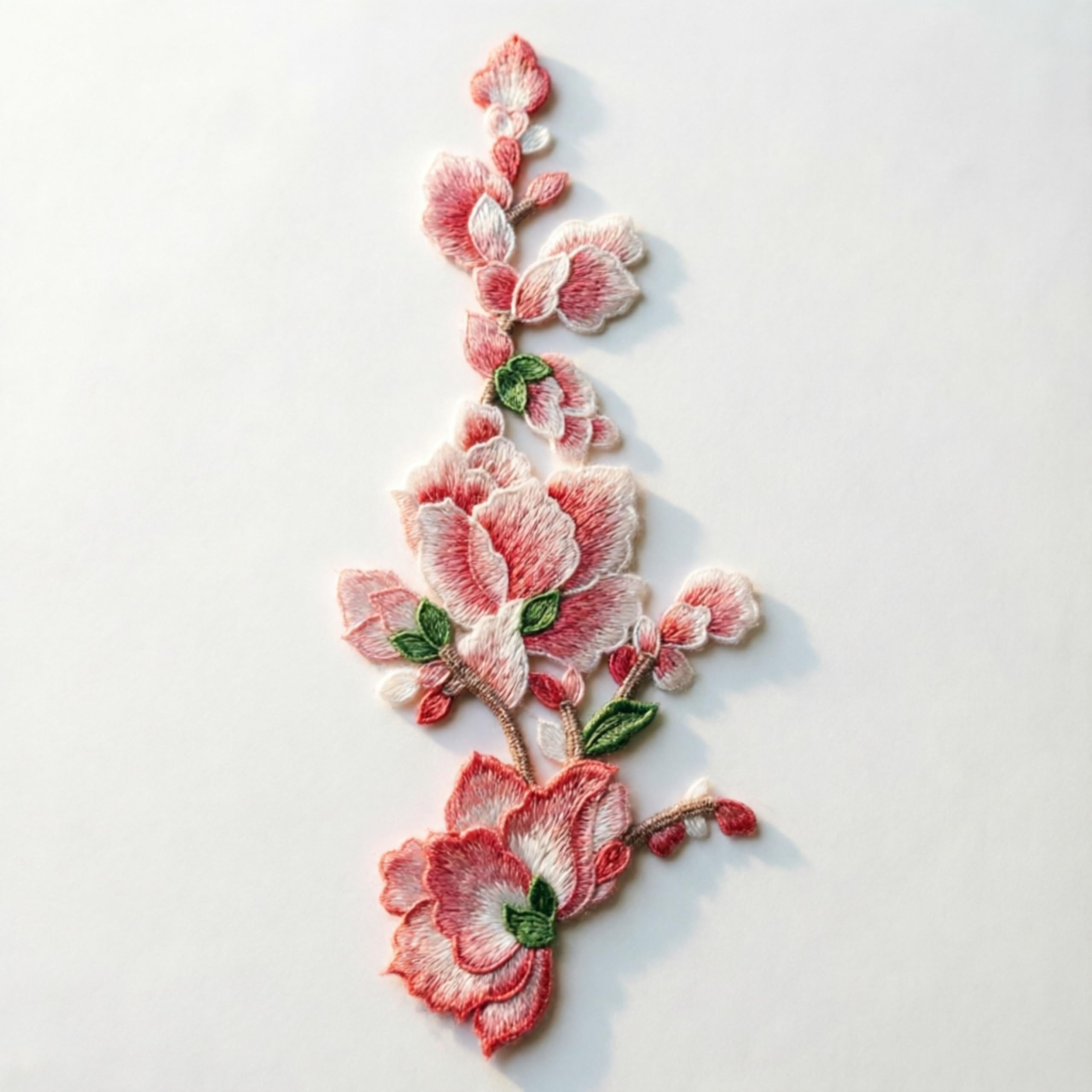 Amazon.com: Large Pink Flower Patch, Sew On Embroidered  display picture 2