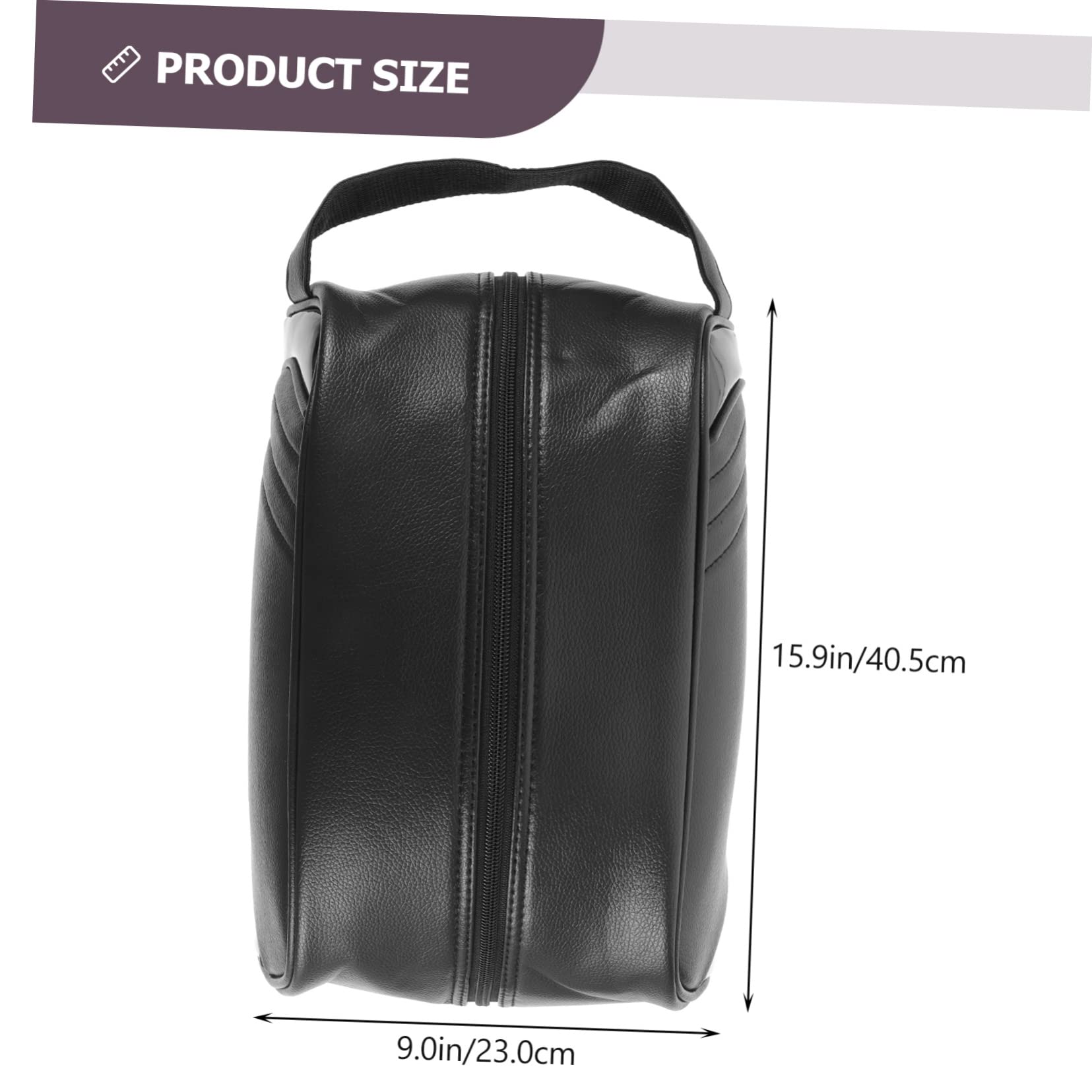 Sacca Portascarpe Pieghevole in Cuoio Nero per Scarpe | Borsa Portascarpe da Viaggio, Contenitore Multiuso Antiusura, per Ciclismo e Sport, Formato Compatto