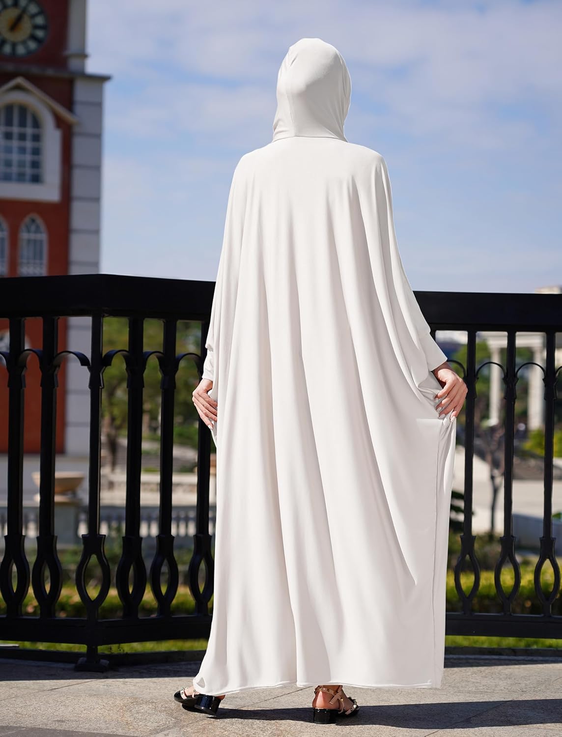 IWEMEK Burkas Abayas for Women Muslim with Hijab One Piece Prayer Dress Jilbab Full Cover Eid Kaftans Dubai Islamic Clothes - Image 6