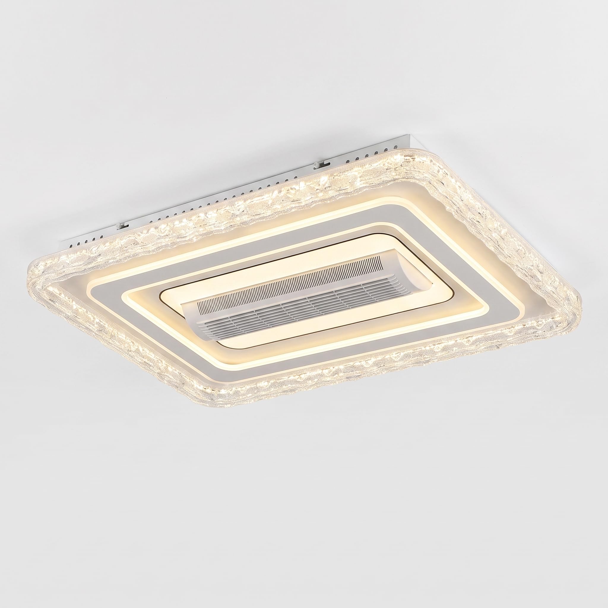 oltao Nirvana Flush Ceiling Light, Bladeless Fan with Dimmable 3 Colour LED 2026 (NR-17)-image-2