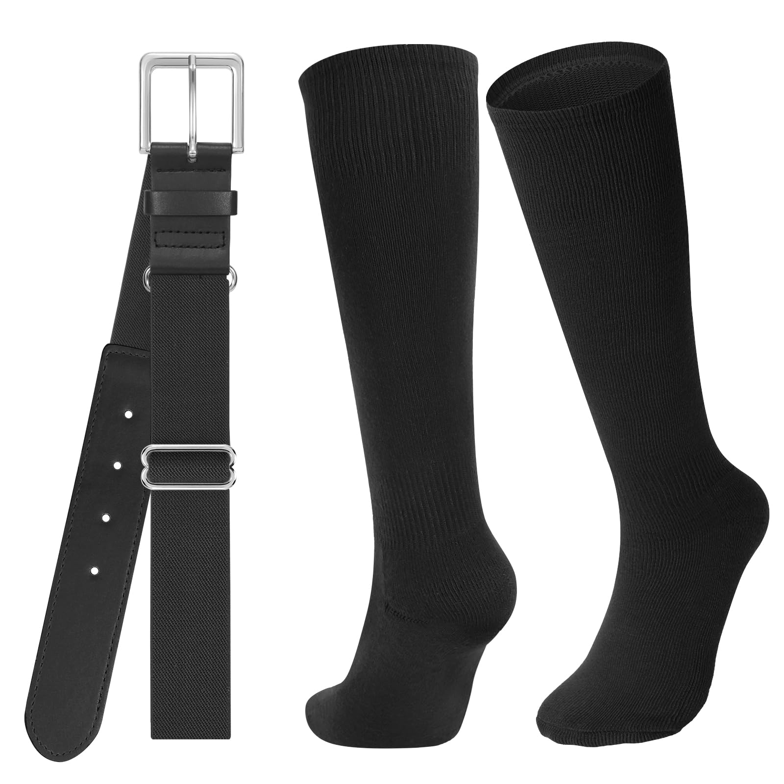 Baseball Socks and Belt for Youth Adult Softball Socks Combo Elastic Waist Belt for Men Kids Boys Girls Women JASGOOD-picture-19