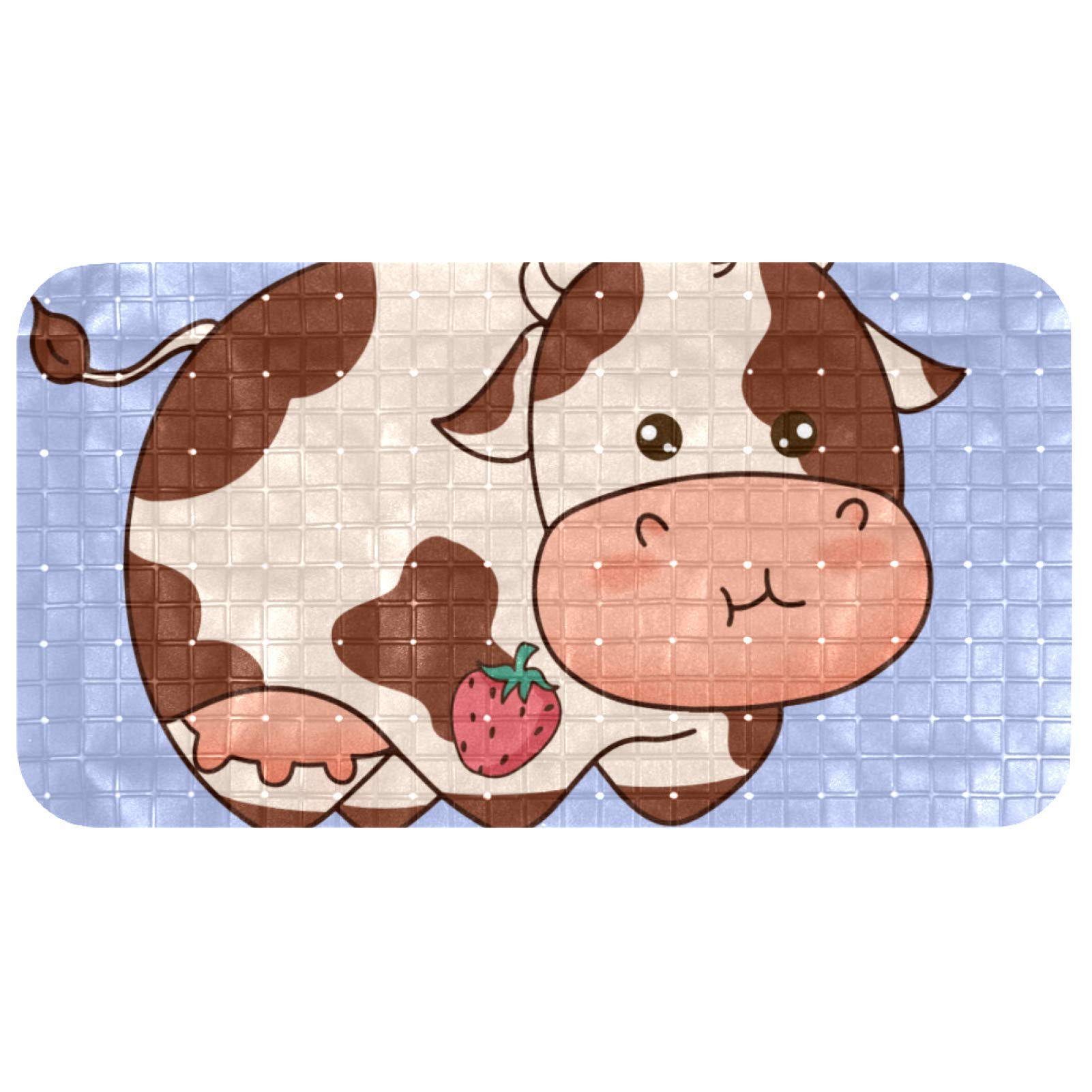 Alfombrillas de ducha infantiles divertidas de vaca para bañera familiar