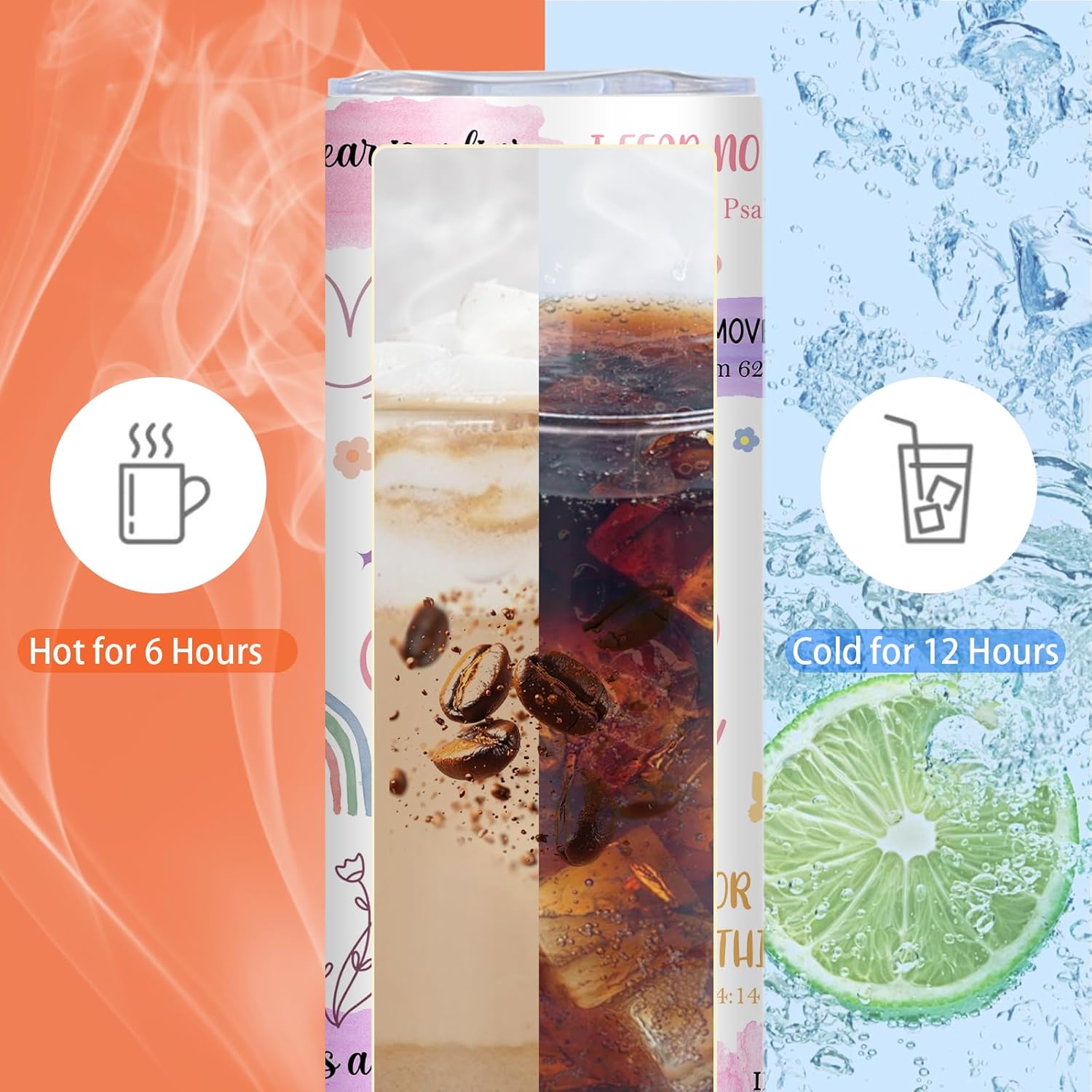 Christian Gift for Women - Tumbler 20oz I Am a Child of God Cup Tumbler, Inspirational Religious Birthday Catholic Spiritual Baptism Confirmation Gifts, Christian Coffee Mugs, Bible Gift for Women - Image 6