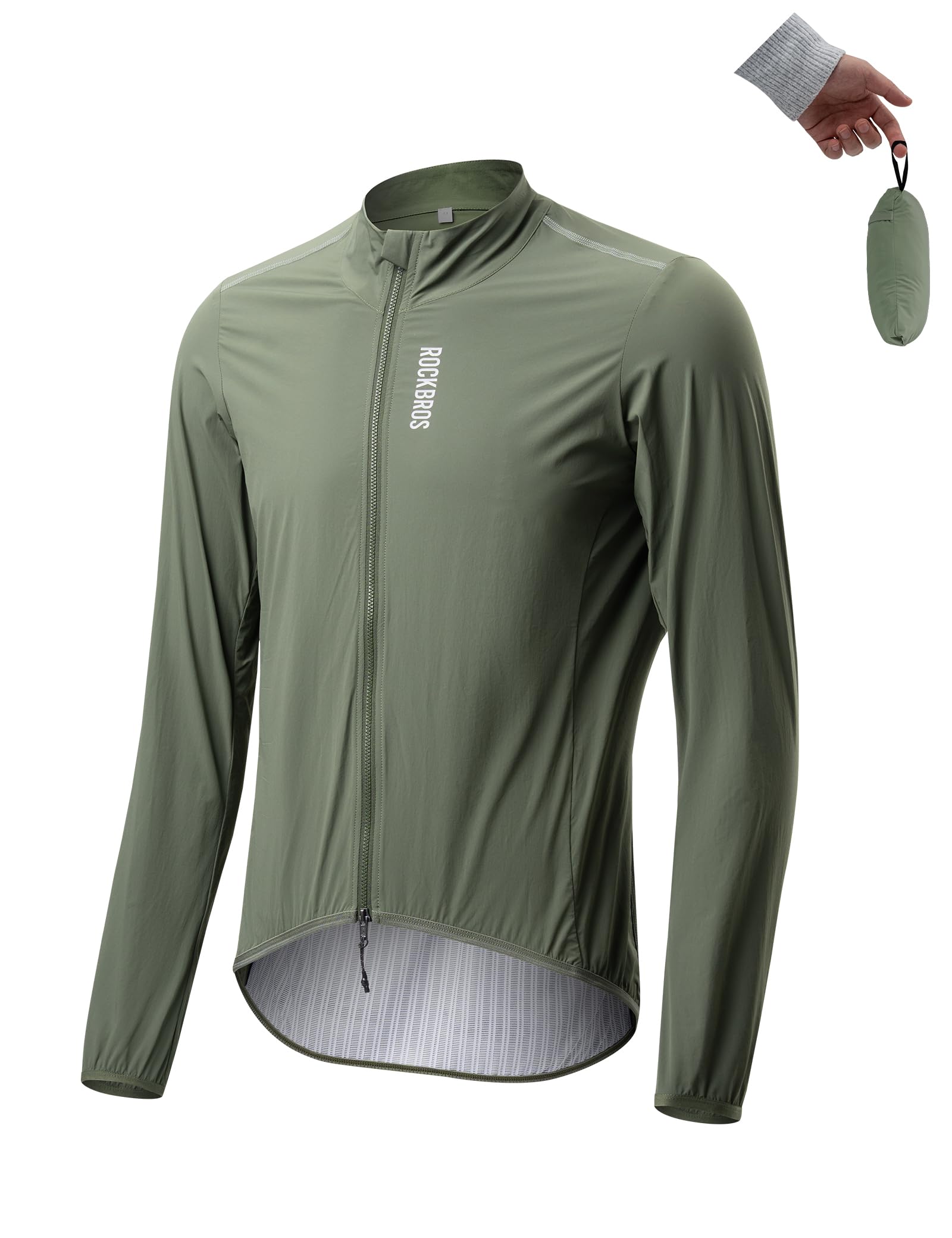 ROCKBROS Giacca da Ciclismo Uomo Donna Antivento Ripiegabile Leggero