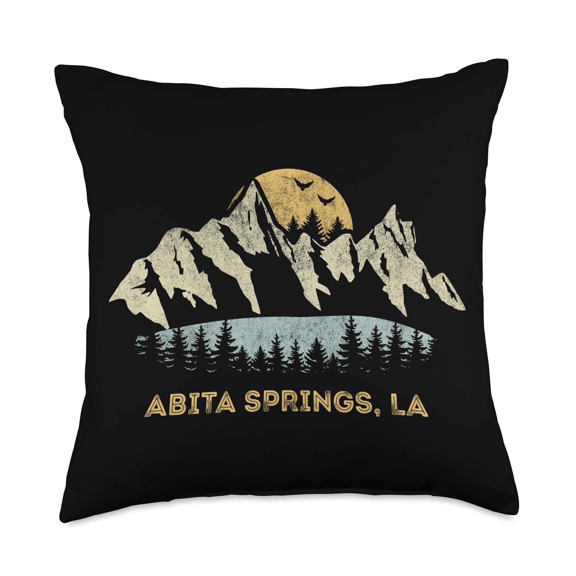 Abita Springs Louisiana Mountain Sunset Sunrise LA Throw Pillow