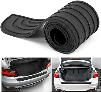 Car Rear Bumper Protector, Universal Anti-Scratch Rubber Guard Cover for Car Pickup Truck SUV (36'' x 2.7'' Black)
