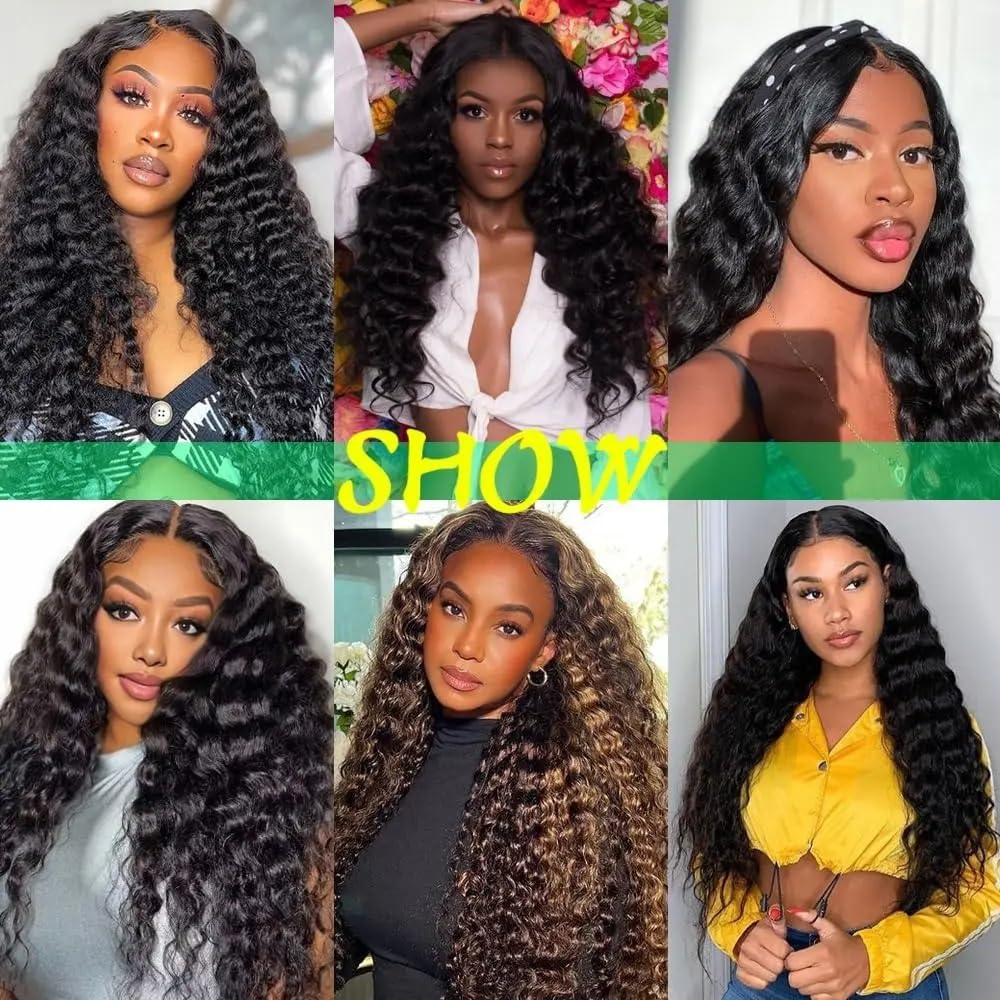 Miękkie dopinki Deep Wave Clip Ins, prawdziwe włosy, kręcone, grube aż do końcówek, długie (35 cm, 240 g)
