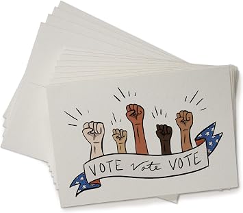 Vote Vote Vote American Greeting Cards - 24 Greeting Cards with Envelopes - Support/Promote Freedom & Equality Notecards