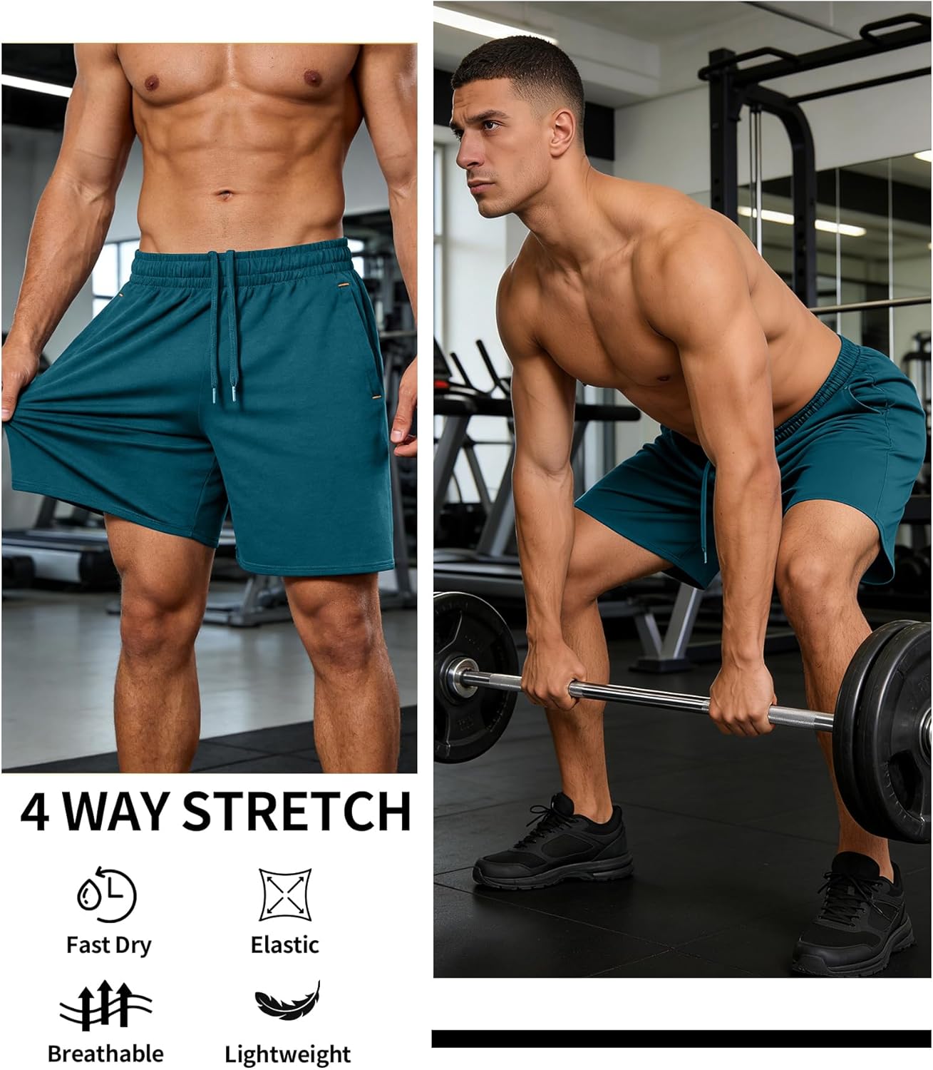 Little Beauty 3 Pack Mens Gym Basketball Shorts 9" Fast Dry Running Athletic Shorts with Pockets for Casual Workout