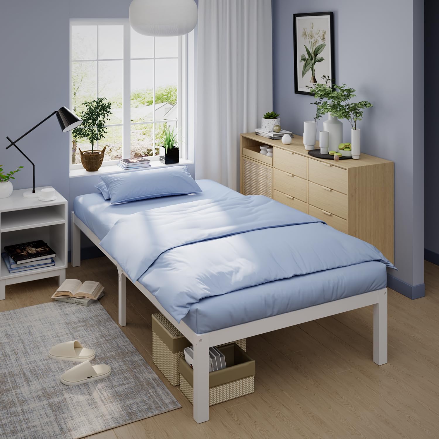 Photo 1 of bambooflow Bamboo Bed Frame Classic - 12-Inch Solid Platform Bed with Wooden