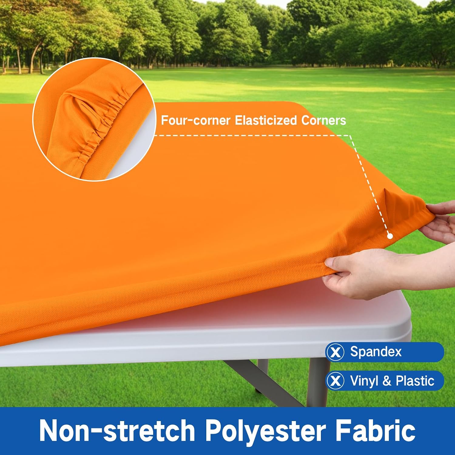 Card Table Covers Fitted Square 34x34 in, Windproof Washable image 2